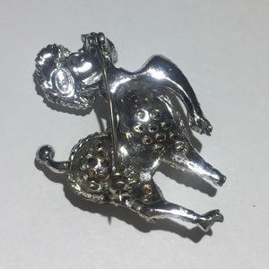 Vintage Jewelry - Vintage silver rhinestone poodle dog brooch pin Vintage Jewelry - Vintage silver rhinestone poodle dog brooch pin